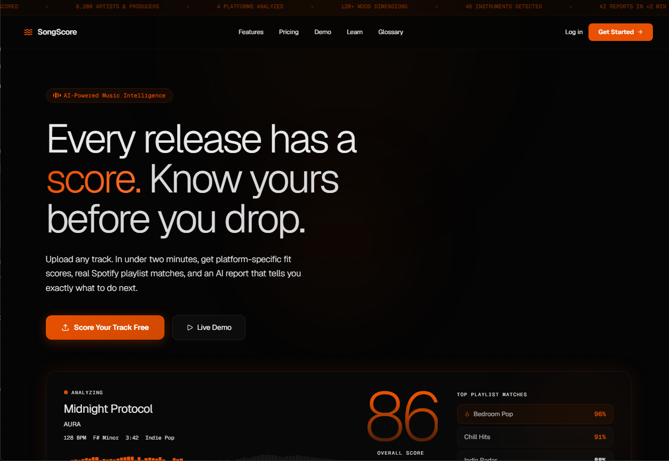 SongScore project screenshot